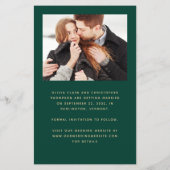 Budget 2-Foto Emerald Gold Save the Date (Rückseite)