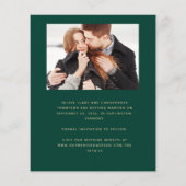 Budget 2-Foto Emerald Green Gold Save the Date (Rückseite)