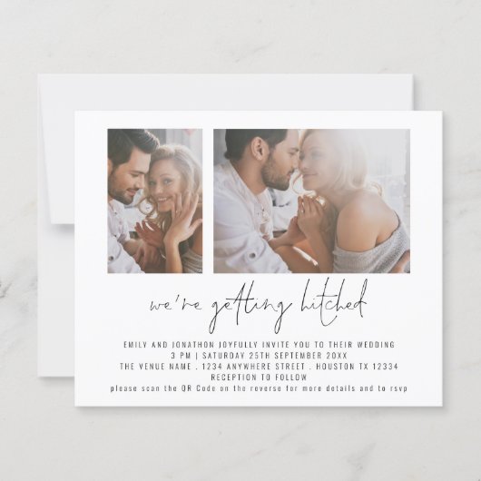 Budget 2 Foto Ersticken von QR-Code Hochzeit (Vorderseite)