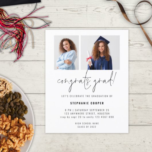 Budget 2 Foto Glückwunsch Grad 2024 Graduate Invit