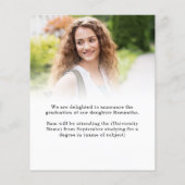 Budget 2 Foto Gold Schwarz-weiß 2025 Grad Ankündig (Rückseite)