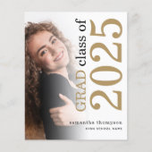 Budget 2 Foto Gold Schwarz-weiß 2025 Grad Ankündig (Vorderseite)