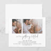 Budget 2 Foto Hitched Wedding Einladung (Vorne/Hinten)