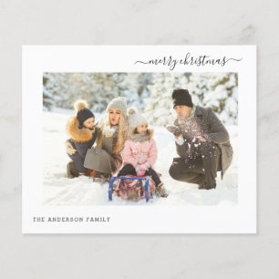 Budget 2 Foto Holiday Modern Minimal 2022 Card Flyer