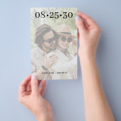 Budget 2 Foto Moderne lässige Hochzeit sparen das  Flyer (Handgriff)