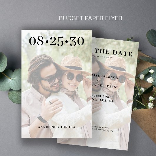 Budget 2 Foto Moderne lässige Hochzeit sparen das  Flyer