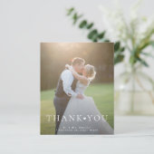 Budget 2 Foto Moderne Typografie Hochzeit danke (Stehend Vorderseite)