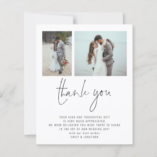 Budget 2 Foto QR Code Hochzeit Vielen Dank (Vorderseite)