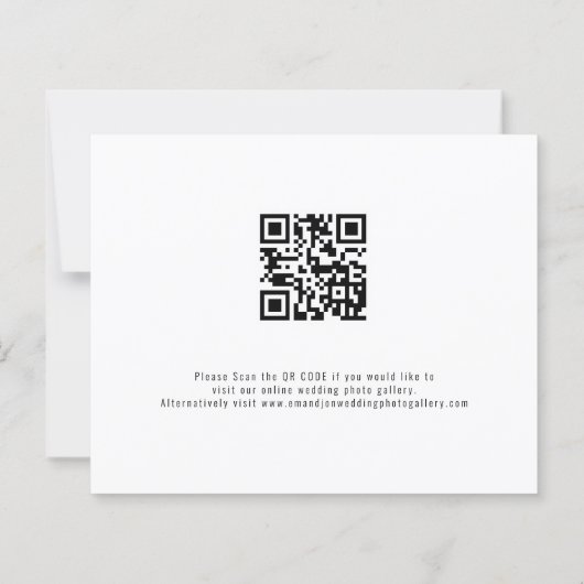 Budget 2 Foto QR Code Skript Hochzeit Liebe Dank (Rückseite)