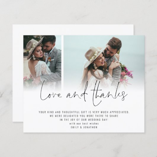 Budget 2 Foto QR Code Skript Hochzeit Liebe Dank (Vorne/Hinten)