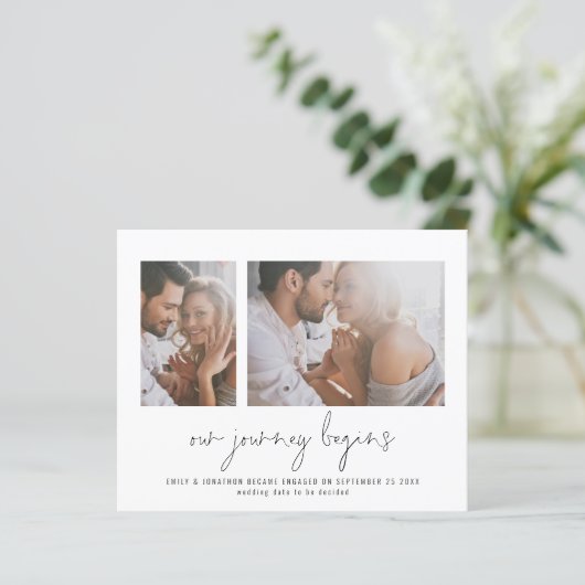 Budget 2 Foto Reise beginnt Verlobung Ankündigung (Stehend Vorderseite)