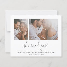 Budget 2 Foto Sie sagte Ja Verlobung Ankündigung