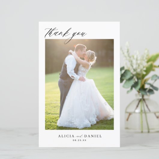 Budget 2 Foto Skript QR Code Hochzeit danke (Stehend Vorderseite)