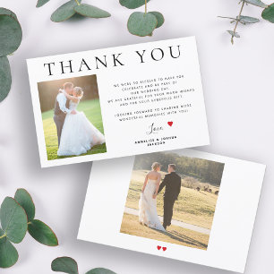 Budget 2 Fotos einfache moderne Hochzeit Danke