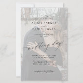 Budget 2 Fotos Moderne Overlay-Einladung (Vorderseite)