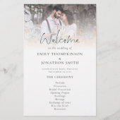 Budget 2 Fotos Overlay Script-Hochzeitsprogramm (Vorderseite)