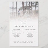 Budget 2 Fotos Overlay Script-Hochzeitsprogramm (Rückseite)