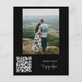 Budget 2 Fotos QR CODE Skript Hochzeit Einladung (Rückseite)