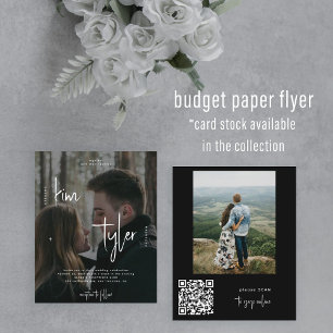 Budget 2 Fotos QR CODE Skript Hochzeit Einladung Flyer