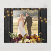 Budget 2 Fotos rustikale Fall Holz Hochzeit danke (Rückseite)