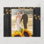 Budget 2 Fotos rustikale Hochzeit danke Karte (Hinten)