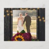 Budget 2 Fotos Sonnenblumen Rose Hochzeit danke Flyer (Hinten)
