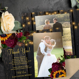 Budget 2 Fotos Sonnenblumen Rosen Hochzeit Danke