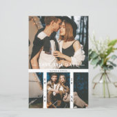 Budget 2 Photos Chic Collage Wedding Minimalist (Stehend Vorderseite)