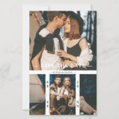 Budget 2 Photos Chic Collage Wedding Minimalist (Vorderseite)