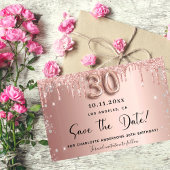 Budget 30. Geburtstag Rose Glitzer Save the Date