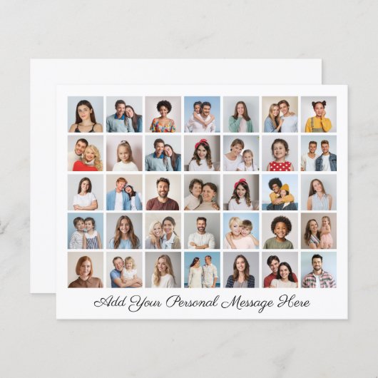 Budget 35 Foto Collage Ihre eigene Grußkarte hinzu (Vorne/Hinten)