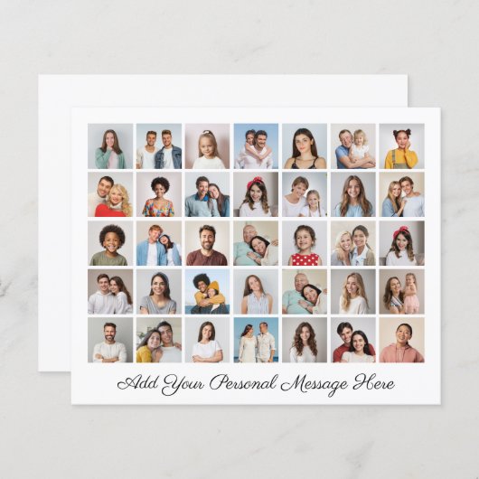 Budget 35 Foto Collage Ihre eigene Grußkarte hinzu (Vorne/Hinten)