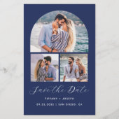 Budget 3 Foto Arch QR Code Marine Save the Date (Vorderseite)