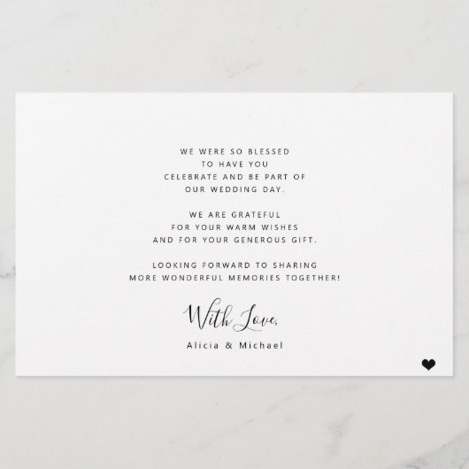 Budget 3 Foto Collage Moderne Hochzeit danke Flyer (Hinten)