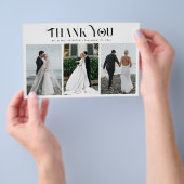 Budget 3 Foto Collage Moderne Hochzeit danke Flyer (Handgriff)