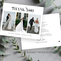 Budget 3 Foto Collage Moderne Hochzeit danke