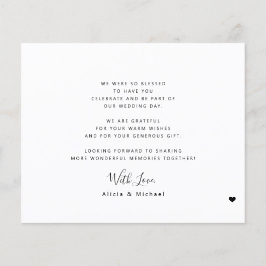 Budget 3 Foto Collage Moderne Hochzeit danke Flyer (Hinten)