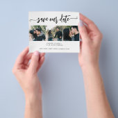 Budget 3 Foto Collage Moderne Hochzeit rett Datum Flyer (Gruppe)