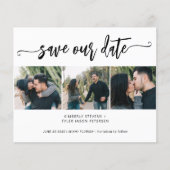 Budget 3 Foto Collage Moderne Hochzeit rett Datum Flyer (Vorne)