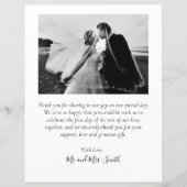 Budget 3 Foto Collage Wedding Danke Karte (Rückseite)