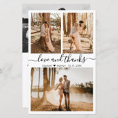 Budget 3 Foto Collage Wedding Danke Karte (Vorne/Hinten)