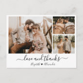 Budget 3 Foto Collage Wedding Danke Postcard Postkarte (Vorderseite)