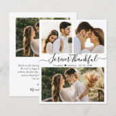 Budget 3 Foto Collage Wedding Vielen Dank Flyer (Vorne/Hinten)