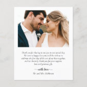 Budget 3 Foto Collage Wedding Vielen Dank Flyer (Hinten)