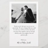 Budget 3 Foto Collage Wedding Vielen Dank Flyer (Hinten)