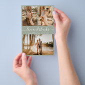 Budget 3 Foto Collage Wedding Vielen Dank Flyer (Handgriff)