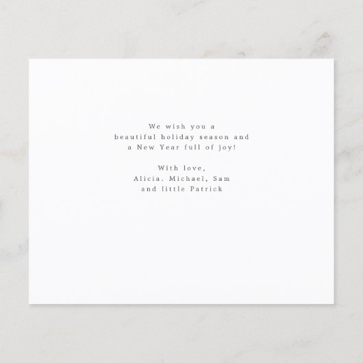 Budget 3 Foto Collage Weihnachtskarte (Rückseite)