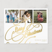 Budget 3 Foto Collage Weihnachtskarte Flyer (Vorne)