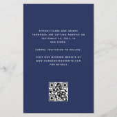 Budget 3 Foto Navy Blue QR Code Save the Date (Rückseite)