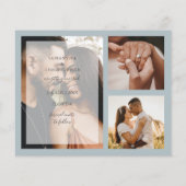 Budget 3 Foto Rett unserer Ankündigung zur Hochzei (Rückseite)